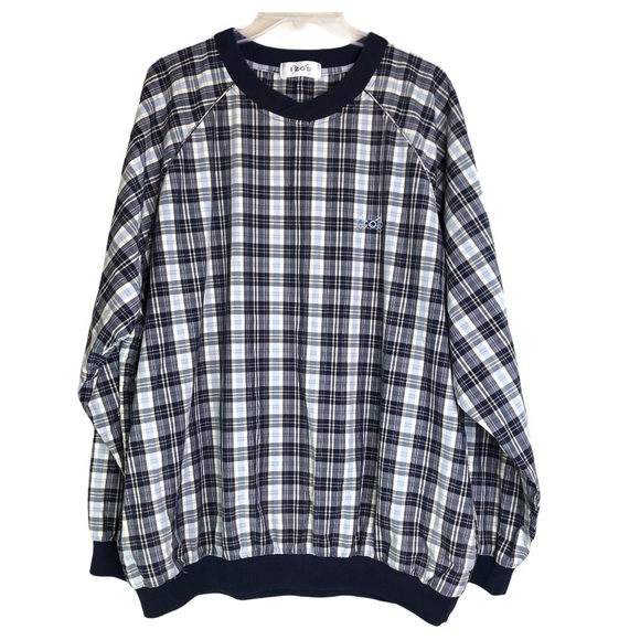 Izod Golf Lightweight Madres Plaid Pullover Men's Jacket Top Sz XL - Picture 1 of 8